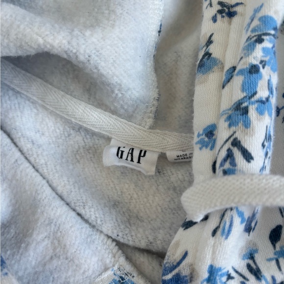 GAP White and Blue Floral Hoodie - Picture 2 of 2